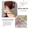 Metal Sliver Cat's Eyes Stone Butterfly Hair Claw Clips - Cool Style No-Slip Clasp Accessories for Women, Birthday Gift or Wedding Hair Styling Tools