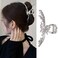 Metal Sliver Cat's Eyes Stone Butterfly Hair Claw Clips - Cool Style No-Slip Clasp Accessories for Women, Birthday Gift or Wedding Hair Styling Tools