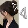 Triangle Hair Claw Clips Metal Hair Clip Exquisite Silver Geometry Designs Hair Jaw Clips Large Fashion Style Hair Clip for Thick/Thin Hair Accessories for Women Girls 1Pcs
