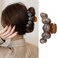1Pcs Acrylic Hair Jaw Clips with Pearl Design - Dark Brown Fashion Hair Accessories for Women's Thick or Thin Hair, Wedding or Daily Use