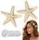 Starfish Hair Clips Mermaid Hair Accessories Women Mermaid Costume Accessories, Starfish Hair Pins with Face &amp; Body Chunky Glitter