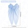 8 Inch Hair Bows Barrettes for Women &amp; Girls Large Satin Bow Hair Clip with Long Tail - Elegant Hair Ribbon for French Stylish Looks -Chic Soft Cloth Oversized Bows Hair Accessories (Blue)
