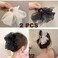 2PCS Mesh Bowknot Claw Clips, Black Bow Claw Clips for Women, Tulle Ribbon Hairbows, White Chiffon Hair Clips, Bow Hair Claw Clip, Black Tulle Ribbon Claw Clip, Elegant Hair Accessories Hairclips