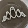 Silver Metal Wavy Squiggle Hair Claws for Thick Hair - Large Non-Slip Hair Clamps and Styling Accessories, Gift for Women and Girls