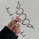 Silver Metal Wavy Squiggle Hair Claws for Thick Hair - Large Non-Slip Hair Clamps and Styling Accessories, Gift for Women and Girls