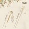 Lawie 10 Pack Retro Gold Metal Long Hair Sticks Pins with Pearl Jade Dangles Tassels Pendants Chinese Hanfu Asian Flower Butterfly Hair Chopsticks Hair Picks Bun Forks Holders Hairpins for Women Girls