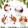 ZEYER Christmas Hair Clips Brown Antlers Headband with White Small Hairball Design Hairbands Cute Hair Accessories Christmas Hair Clips 2PCS