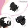 Small Hair Clips Tiny Claw for Fine Thin Hair, Women Little Girl Plastic Mini Accessories Clam Clip Styling, Non-Slip Strong Grip Jaw 50pcs (Matte Black)