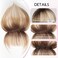 EMMOR Clip in Bangs, 100% Human Hair Bangs with 3 Non-slip Clips, 360&deg;Cover Top HairPieces with 5 inch Wispy Fringes for enhancing Women's Facial Features(Ombre Ash Blonde)