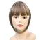 Bangs Hair Clip in Bangs Wispy Bangs Temples Hairpieces for Women Clip on Air Bangs Flat Neat Bangs Hair Extension for Daily Wear (Thick Bangs, Brown Mix Natural Blonde 12/24#)