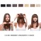 Bangs Hair Clip in Bangs Wispy Bangs Temples Hairpieces for Women Clip on Air Bangs Flat Neat Bangs Hair Extension for Daily Wear (Thick Bangs, Brown Mix Natural Blonde 12/24#)