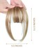 Bangs Hair Clip in Bangs Wispy Bangs Temples Hairpieces for Women Clip on Air Bangs Flat Neat Bangs Hair Extension for Daily Wear (Thick Bangs, Brown Mix Natural Blonde 12/24#)