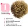 Natural Afro Kinky Curly Short Hair Toppers with Bangs Black Clip in Synthetic Wiglets Hair Pieces for Men and Women with Thinning Hair Instant Volume and Style(T27/33#)