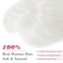 REECHO Human Hair Toppers, 6 Inch Toppers for Thin Hair, Clip In Wig with Bangs - White Blonde