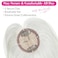 REECHO Human Hair Toppers, 6 Inch Toppers for Thin Hair, Clip In Wig with Bangs - White Blonde