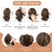 CJL HAIR Claw Clip Short Ponytail Hair Extensions DIY Bendable Metals Messy Bun Hair Piece for Wonen Wavy Curly Synthetic Fake Hairpieces Jet Black