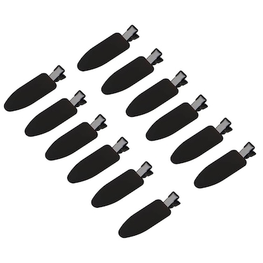 minihope 12 pieces No Bend Hair Clips, Curl Pin Clips, No Crease Hair Clips for Makeup Application，2022 style, non-slip.Hair won't get caught between plastic attached to metal. (Black)&hellip;