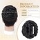 Messy Bun Hair Piece, Wavy Curly Claw Clip Messy Bun Hair Clip, Synthetic Fake Messy Bun Hair Extensions, Soft Claw Clip Ponytail Hairpieces for Women (2#-Natural Black, 1 Count (Pack of 1))
