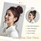 Messy Bun Hair Piece, Wavy Curly Claw Clip Messy Bun Hair Clip, Synthetic Fake Messy Bun Hair Extensions, Soft Claw Clip Ponytail Hairpieces for Women (2#-Natural Black, 1 Count (Pack of 1))
