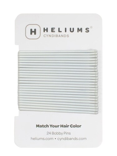 Heliums Large Bobby Pins - White - 2.5 Inch Extra Long Straight Hair Pins, Enamel Coated - 24 Count