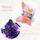 Fashey Butterfly Hair Claw Clips Acrylic Hair Claws Nonslip Claw Clips Strong Hold Hair Jaw Clips Hair Accessories for Women and Girls(Pack of 3) (A)
