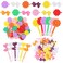 BENBO Colorful Plastic Hair Barrettes, Clips and Pins, 60 Pieces Bow and Bowknot Hairpins for Girls and Women (Random Color)