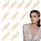 12PCS No Bend Hair Clips Bridesmaid No Crease Hair Clips Creaseless Gold Hair Clips Glitter Styling Makeup Bride Women Girls Hair Accessories