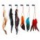 Feather Hair Clips Handmade Hippie Feather Extensions with Clip Comb Tribal Feather Braided Beads Headdress 6 PCS