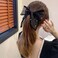 Black Bow Hair Clips for Women Girls Rhinestone Ribbon Bowknot Spring Hair Clips for Long Thick Hair French Tulle Bow Ponytail Holder Nonslip Metal Hair Barrette Snap Hairpins Hair Accessories