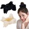 2Pcs Modern Retro Bow Hair Clips for Women Girls, Black White, Claw Clip, 1 Count (Pack of 2), Female, All Hair Types, Fabric, Wedding Birthday Halloween Christmas