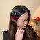 Cherry Hair Clip for Women Girls Kids 2Pcs Cute Red Cherry Hair Pins Nonslip Satin Bow Hair Barrette Snap Sweet Metal Alligator Clips for Long Thick Hair Trendy Lovely Cherry Hair Accessories