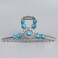 Western Hair Claw Clips Turquoise Blue Stone Claw Clip for Thick Hair Large Metal Hair Clamps Claw Strong Hold Jaw Clips Nonslip Hair Barrettes Native Tribal Hair Accessories for Women Girls