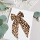 Hair Bows for Women, Leopard Satin Bows Big Leopard Bow Hair Clips with Long Tail Leopard Hair Accessories for Women and Girls Ponytail Hair