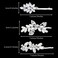 6 Pieces Delicate Bridal Hair Clips, Rhinestone Leaf Wedding Hair Pins, Crystal Bobby Pins, Silver Elegant Hairpins Jewelry Accessories Barrette for Brides Bridesmaids Flower Girls