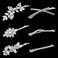 6 Pieces Delicate Bridal Hair Clips, Rhinestone Leaf Wedding Hair Pins, Crystal Bobby Pins, Silver Elegant Hairpins Jewelry Accessories Barrette for Brides Bridesmaids Flower Girls