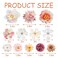 12 PCS Flowers Hair Accessories for Women and Girls Flower Hair Clip Rose Hair Clips Hair Barrettes for Women Boho Bride Claw Clip for Girls Wedding