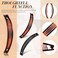 Chuangdi 12 Pcs Banana Hair Clips for Women Classic Clincher Double Combs Large Fishtail Hair Clip Banana Ponytail Holder, 4 Styles(Black, Tortoiseshell Color)