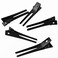 Hairdressing Double Prong Curl Clips, 50pcs 1.8" Metal Alligator Hairpins for Hair Bow Pin Curl, Styling Clips for Hair Salon Barber (Black)