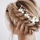 Hair Clip 4Pcs Pearl Bridal Hair Pins, Silver, for Women and Girls, Wedding Hair Accessories