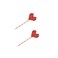 BinaryABC Red Love Heart Bobby Pin,Heart Shaped Hair Clips Hairpins,Valentines Day Gift,2Pcs