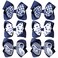 Whaline Hair Bow Clips, 6Pcs Back to School Uniform Hair Accessories, Navy Blue Plaid Stripe Dot Grosgrain Ribbon Alligator Clips, 3 Styles
