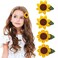 Whaline 4Pcs Sunflower Hair Alligator Clips Cute Hair Accessories Yellow Flower Hair Barrettes Hairpin Accessories for Toddlers Girls Spring Summer Wedding Birthday Decor, 2 Designs