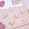 Whaline 6Pcs Valentine's Day Heart Hair Clips Sweet Conversation Heart Hair Barrettes Pink Blue Yellow Candy Heart Alligator Hairgrips Hair Accessories for Birthday Wedding Party