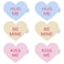 Whaline 6Pcs Valentine's Day Heart Hair Clips Sweet Conversation Heart Hair Barrettes Pink Blue Yellow Candy Heart Alligator Hairgrips Hair Accessories for Birthday Wedding Party