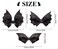 Whaline 6Pcs Halloween Bat Bow Hair Clips 3 Style Hair Bow Barrette Black Glitter PU Leather Hairpins Sparkly Alligator Hairgrips for Girls Toddlers Teens Halloween Party Hair Accessories