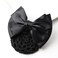 AKOAK 2 Pcs Black Bowknot Decor Snood Net Barrette Hair Clip Bun Cover