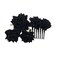 4 Pieces Women Rose Hairpin, Bridal Rose Brooch Hair Clip Wedding Floral Clips for Woman Girl Party Wedding (Black)