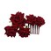 4 Pieces Women Rose Hairpin, Bridal Rose Brooch Hair Clip Wedding Floral Clips for Woman Girl Party Wedding (Wine Red)