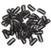Yolev 50PCS Metal Silicon Snap Clips for Wigs, Hair Extensions and Women's Hairpieces - 6-Teeth U-Shape (Black)