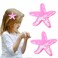 Starfish Hair Clips Pink Sequins Hair Pins Sea Star Alligator Hair Clips Barrettes Glitter Sea Shell Beach Hair Accessories for Women Girls Headpiece Wedding Birthday Party Supplies 4PCS